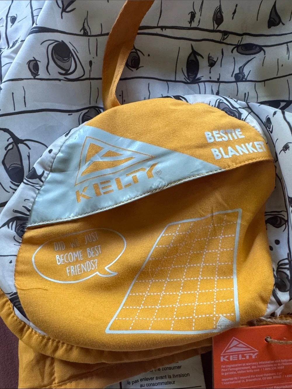 Kelty bestie blanket camping picnic sunflower color/ aspen cloudloft NEW NWT